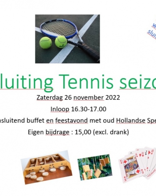 Afsluiting Tennisseizoen