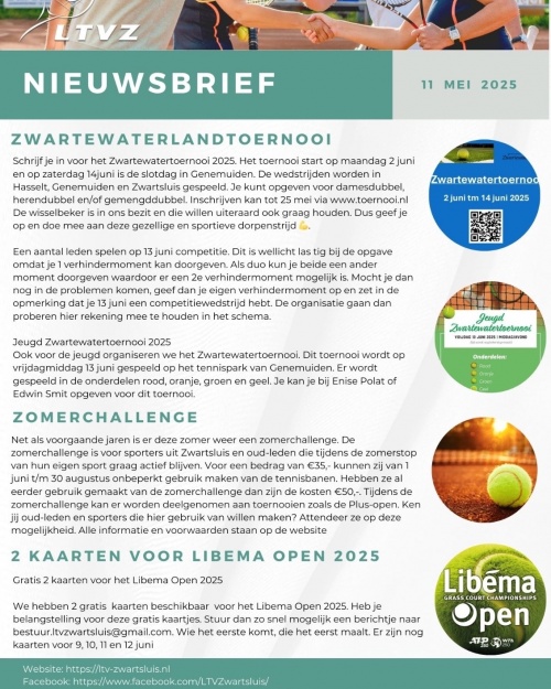 Nieuwsbrief 11 mei 2025