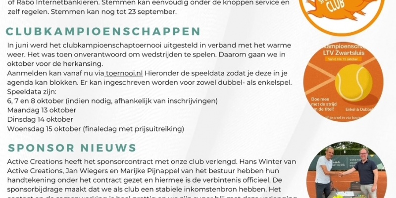 Nieuwsbrief 13 september 2025